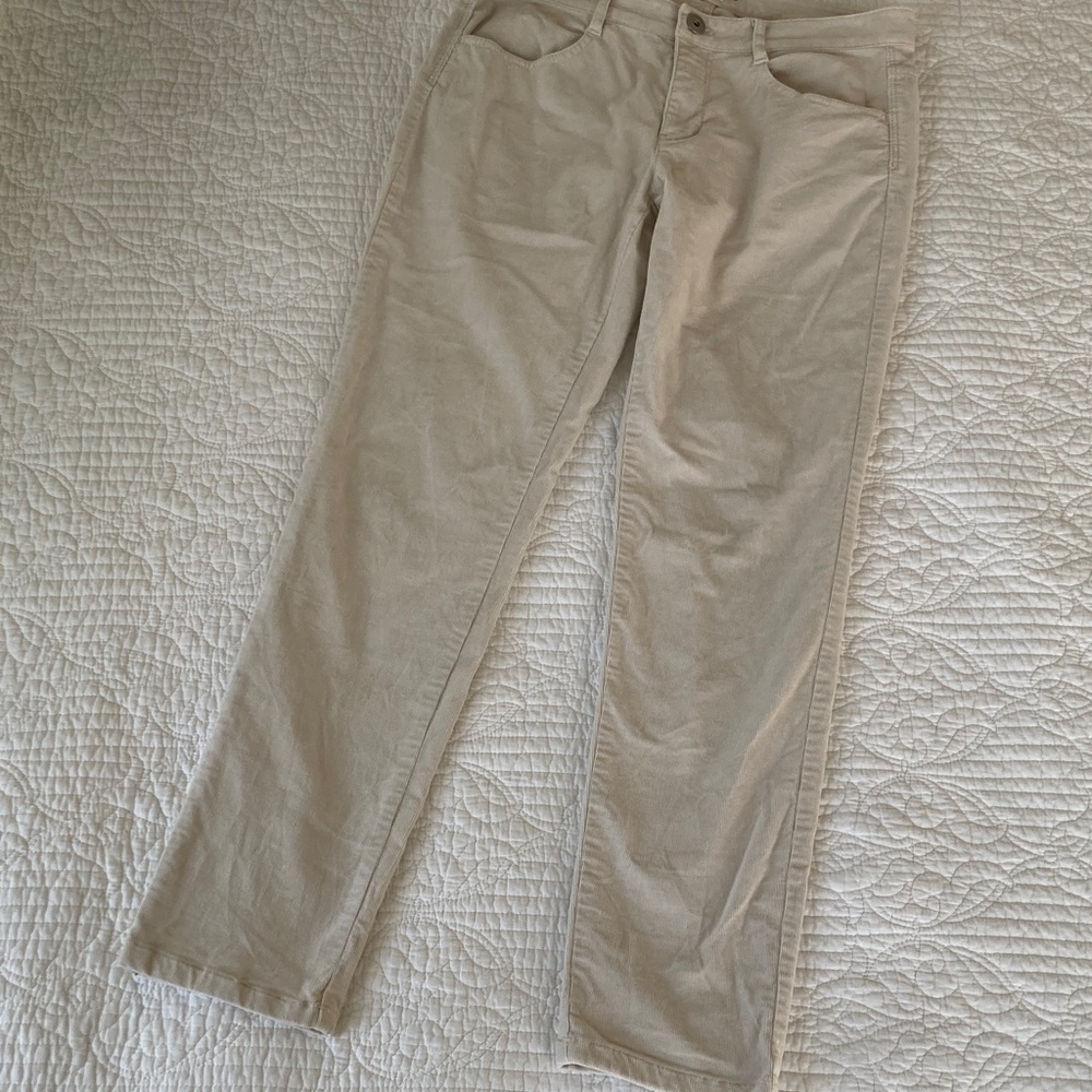 J. Jill Light Tan Corduroy Mid-Rise Pants, 4